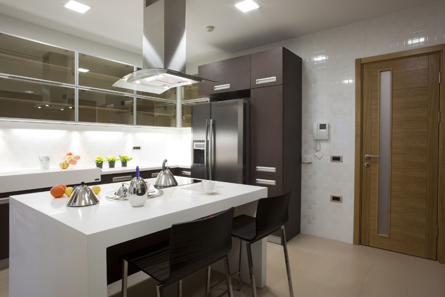 Interior door design featuring teak wood and laminated door designs by Mikasa Doors