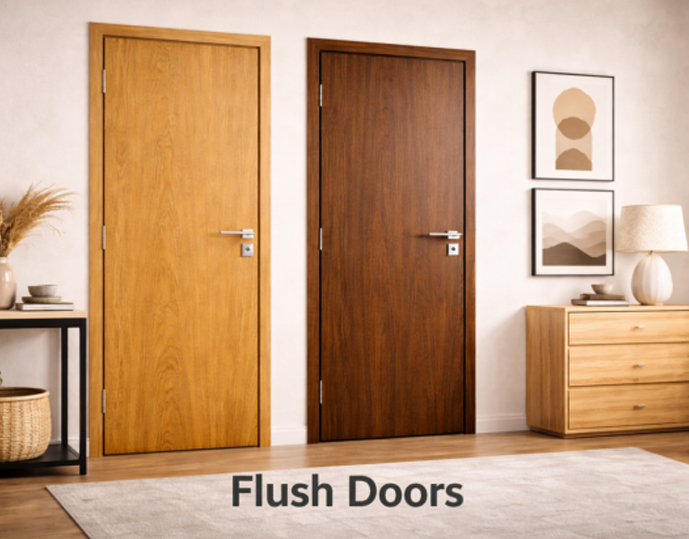 Flush doors for modern homes
