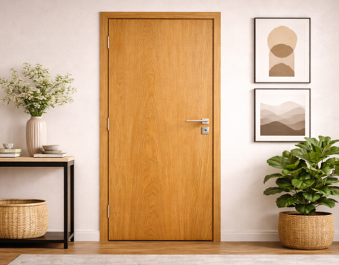 Modern interior doors design with wooden finishes