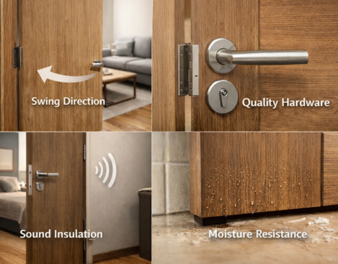 Check a few practical details of doors and frames