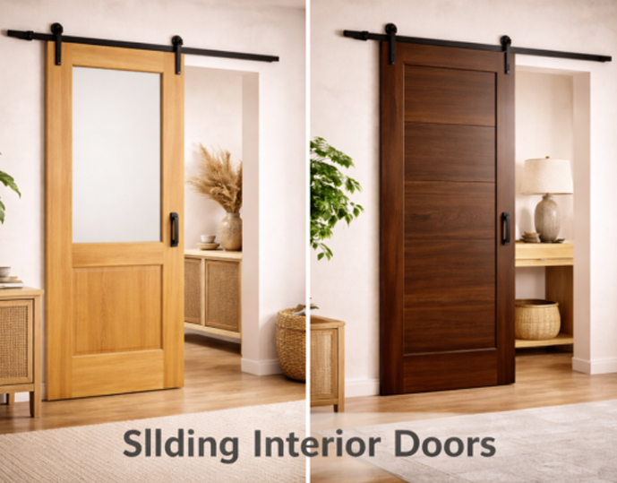Sliding doors for compact bedrooms, wardrobes, or study corners