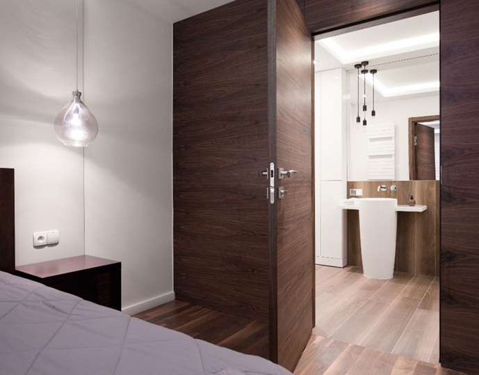 Modern wooden bedroom doors and frames