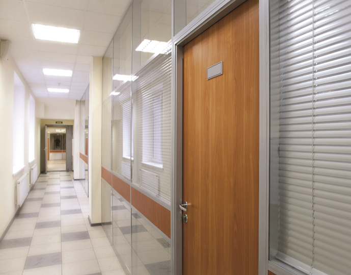 Ready-to-install engineered wood office doors for modern workspaces