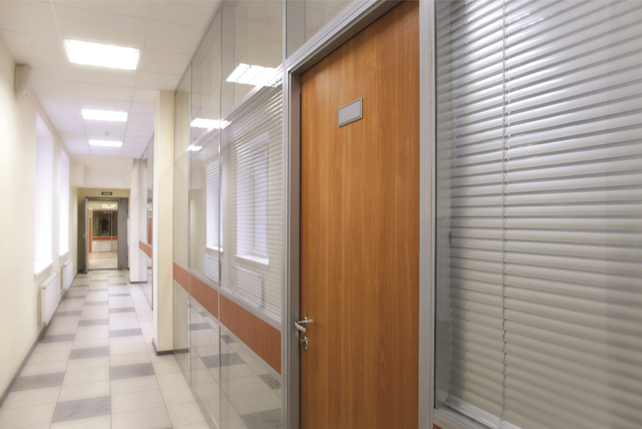 Ready-to-install engineered wood office doors for modern workspaces